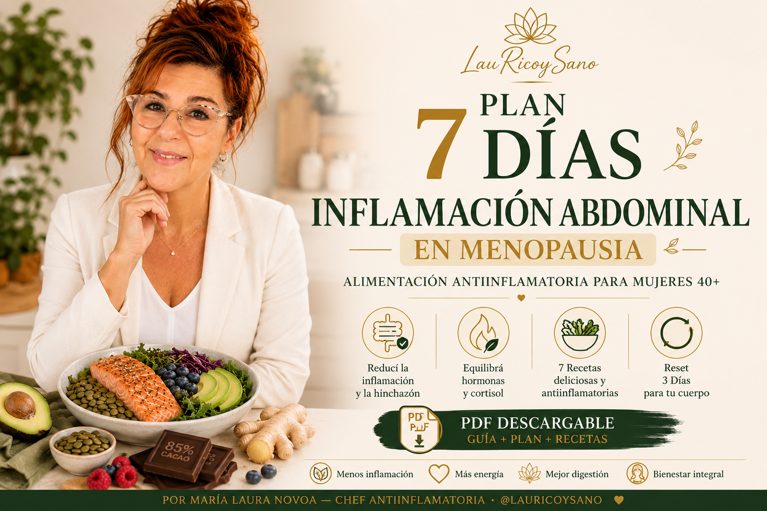 Plan 7 Días: Inflamación Abdominal en Menopausia